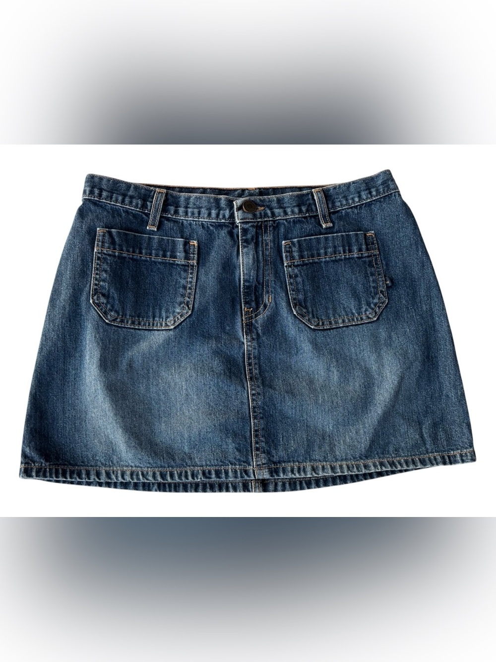 Abercrombie & Fitch Vintage High-Rise Blue Denim Mini Skirt Old money Size 10